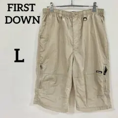 【FIRST DOWN】カーゴハーフパンツ ベージュ Lサイズのサムネイル
