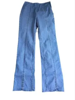 GU ハイライズフロントスリットフレアジーンズ デニム ブルー　Mサイズ