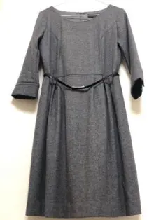 UNTITLED グレー ベルト付ワンピース