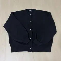 Discoat ディスコート メタルボタン カーディガン ブラック ボリューム袖