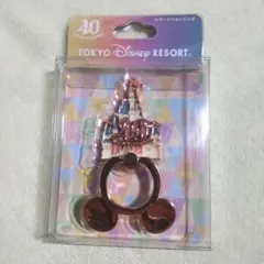 新品☆ディズニーリゾート 40周年 スマートフォンリング☆ミッキー　シンデレラ城のサムネイル