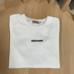 MIKI HOUSE ロゴ刺繍 Tシャツ ホワイト 110cmのサムネイル