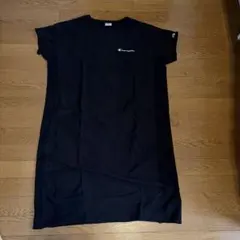 Champion ブラック 半袖 ワンピース