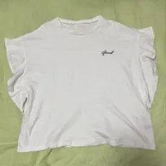 インタープラネット フリルスリーブ 半袖Tシャツ ホワイトのサムネイル