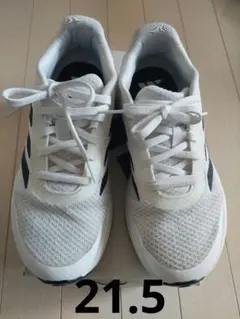 21.5 adidas スニーカー ホワイト/ブラック HP5844 箱あり