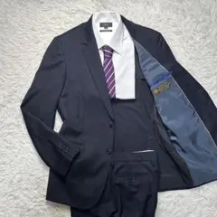 極美品 ポールスミス 高級ロロピアーナ 130'S 光沢 赤ステッチ XL