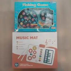 【美品】魚釣り 音楽マット　スリーコインズ　おもちゃ　スリコ　幼児　楽器のサムネイル