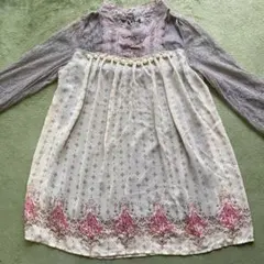 アクシーズファム⭐️パール花柄刺繍レースチュニック