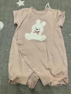 ピンク半袖ロンパース 60サイズ