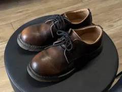ブラウン レザー レースアップシューズ