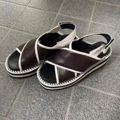 MARNI マルニ 厚底 クロスストラップ プラットフォーム サンダル