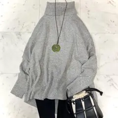 美品 バンヤードストーム ウールカシミヤ ハイネックプルオーバー バックスリット