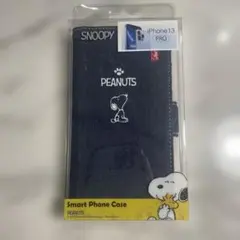 SNOOPY iPhone 13 Pro 手帳型ケース デニム