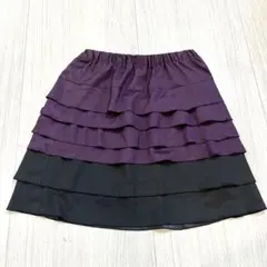 【美品】archives 段 フリルスカート バイカラー