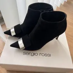 sergio rossi ブラックブーティ 36