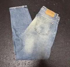 ZARA ストレートデニム ライトブルー ダメージ