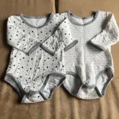 肌着♡ロンパース　長袖ベビー肌着セット 90cm 星柄・無地
