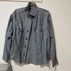 BACK NUMBER WASHI DENIM 長袖シャツ ストライプ Mのサムネイル