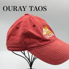 レア TAOSタオス刺繍 オーレイ スポーツウェア キャップ ボルドー系のサムネイル