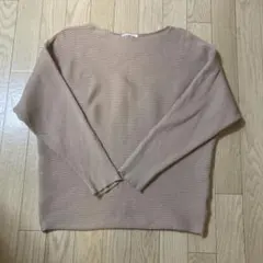 GLOBAL WORK ベージュ リブ編み 長袖 L