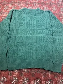 90s Eddie Bauer 黒タグ　コットンニット　usa製