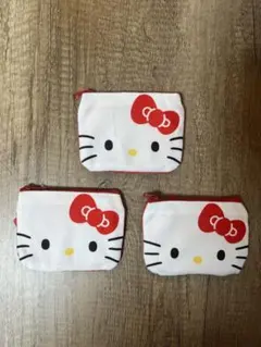 SANRIO サンリオ　ふんわりダイカットポーチ　ハローキティ　3個セット