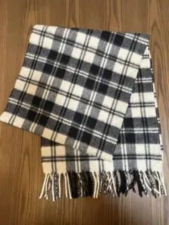 マフラー チェックストール柄カシミア100%