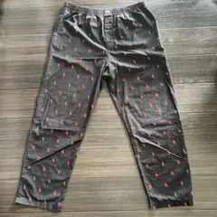 POLO RALPH LAUREN ポニー総柄 パジャマパンツ 黒×赤 L
