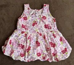 Petit Main 花柄コットンワンピース 90cm