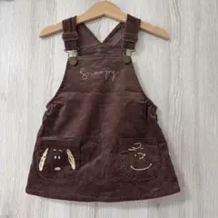 スヌーピー コーデュロイサロペット　ベビー