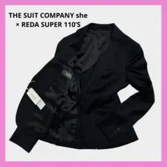 新品✨スーツカンパニー テーラードジャケット ウールブラックSUPER110'S
