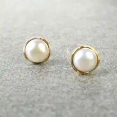 TASAKI タサキ ピープル パールピアス リーフ ゴールド 真珠 - メルカリ