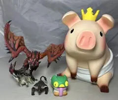 モンスターハンター　プーギーDXソフビ　DXスタチューモデルモンスターズ　等４点