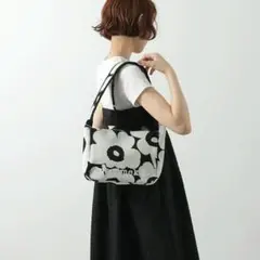 新品タグ付】marimekko ウニッコ トートバッグ モノトーン 大容量 