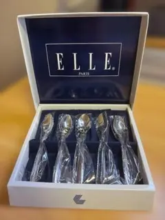 【新品・未使用】ELLE カトラリーセット カフェスプーン5本 k114のサムネイル