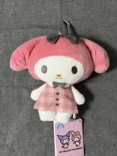 マイメロディ・クロミ チェックワン　ピがま口ポーチ