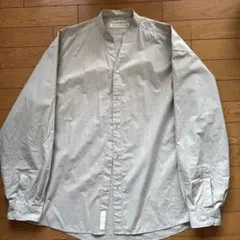 nano universe バンドカラー長袖シャツ ミントカラーＬ