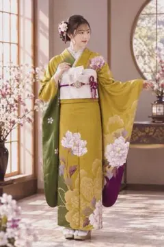157~170センチぐらいの方が適応サイズ】振袖フルセット 吉木千沙都 