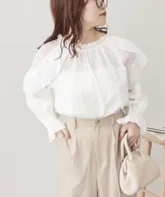 【値下げ不可】ナイスクラップ　コットンレースブラウス