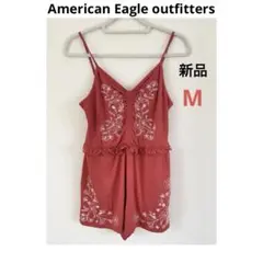 【新品タグ付M】アメリカンイーグル刺繍キャミソールオールインワンショートパンツのサムネイル