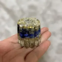オルゴナイト 置物 ブルー ゴールドのサムネイル