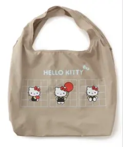 【ROPE' PICNIC×ハローキティ】折りたたみエコバッグ　ベージュ