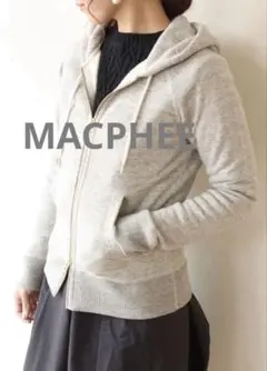 MACPHEE コットンジャージ ダブルジップアップパーカー 1 杢グレー 