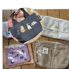 新品　カルディ　ねこシリーズ　ポーチ　4点