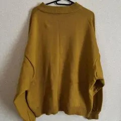 PUNYUS マスタード色 長袖ニットセーター