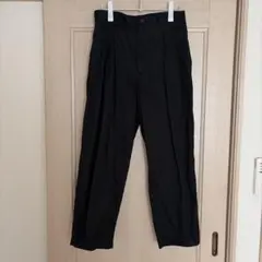 ①【完売品】UNIQLO U 2025 SS タックワイドパンツ ブラック