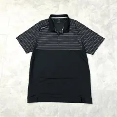 00s Y2k Oakley ポロシャツ オールド メンズXLブラック×ボーダーのサムネイル