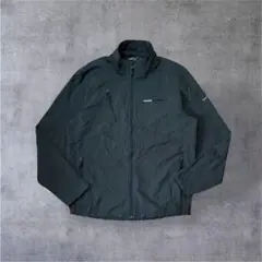 Eddie Bauerソフトシェルジャケット 企業刺繍　ダークグレー　Lテック系