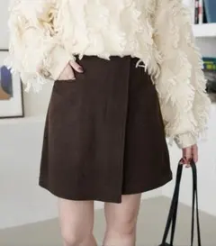 mystic ウールライクスカパン　ブラウン　M