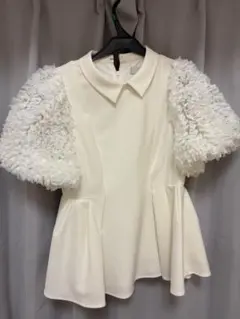 a*o様 CELFORD セルフォード フリル付き グレー 半袖襟付きシャツ ト